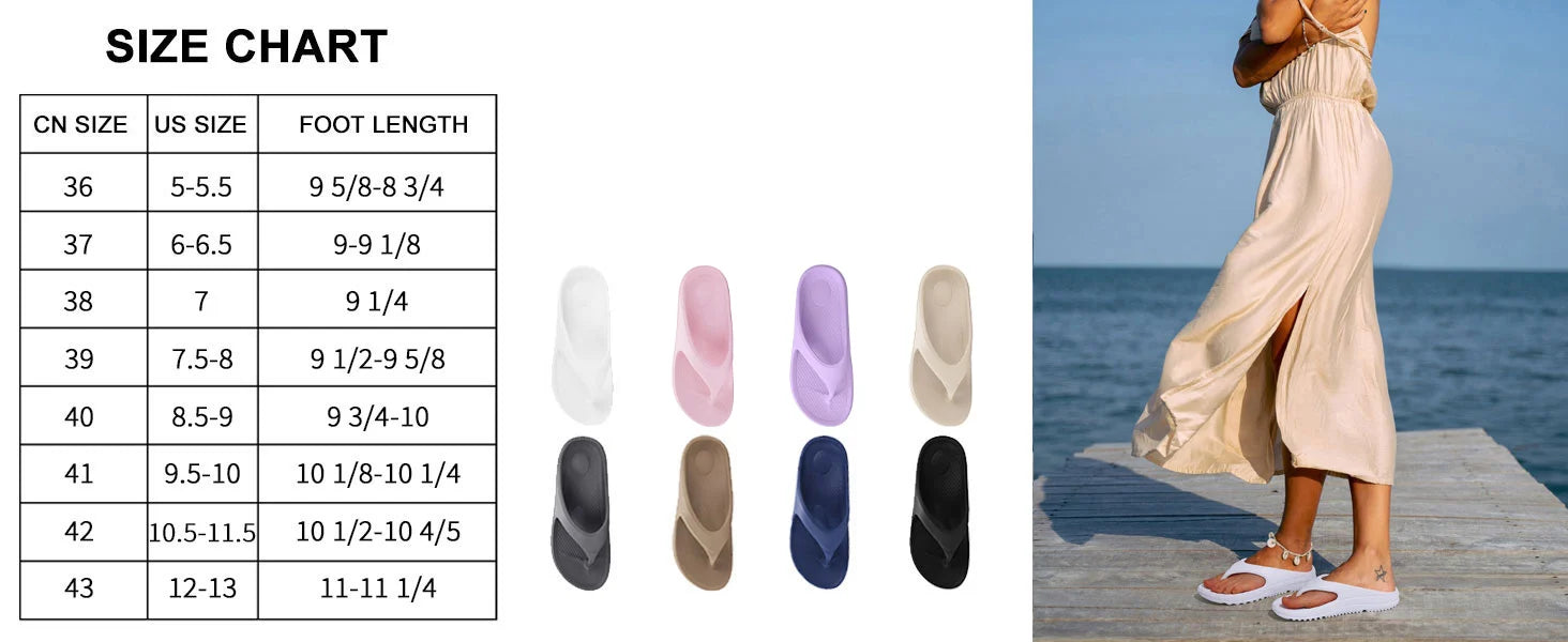 Comwarm Women Slim Flip Flops Classic Fashion Shower Slippers EVA Sole Comfy House Sandals Outdoor Beach Slippers Women Sandals