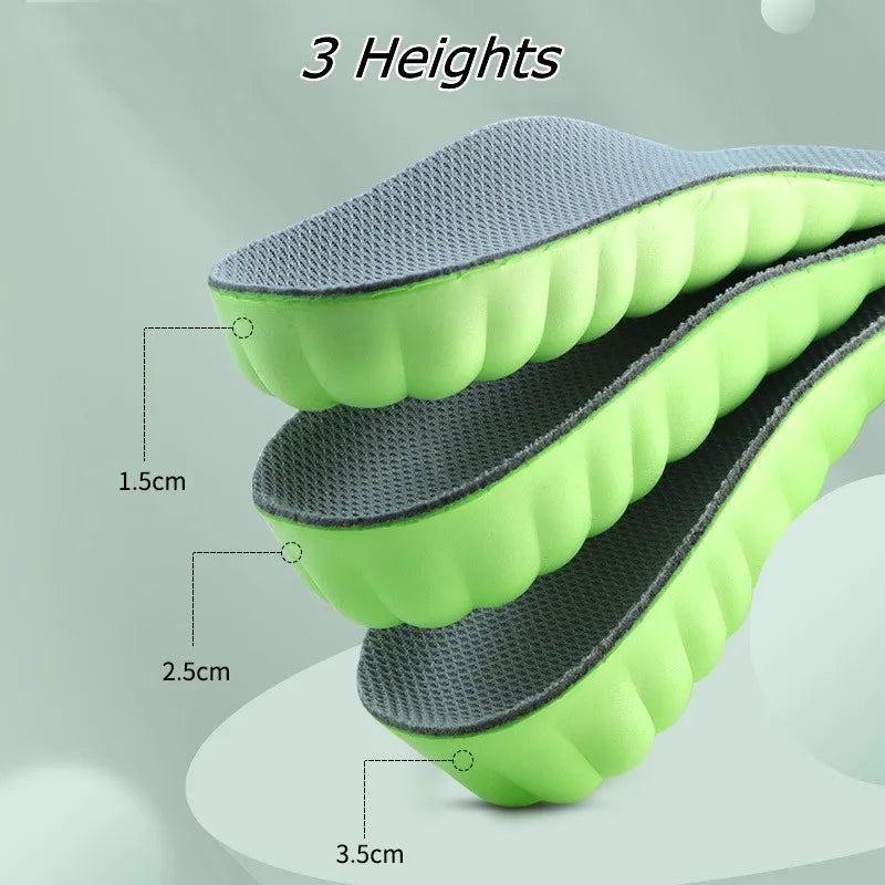 4D Deodorant Orthopedic Height Increase Insole for Shoes Arch Support Plantar Fasciitis Insoles Growing Shoe Sole Templates New