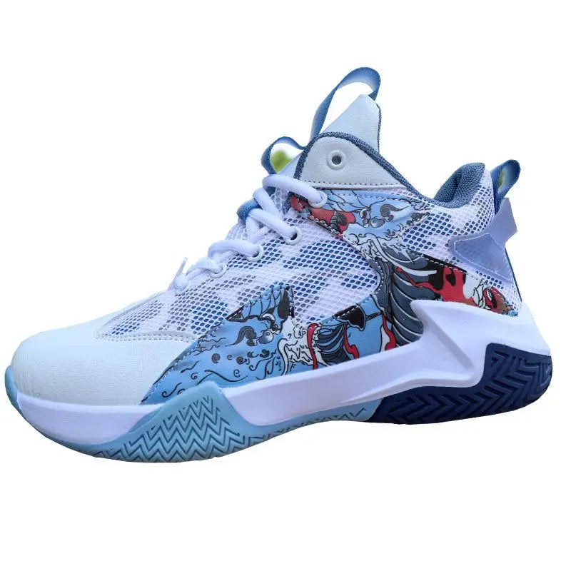 Men’s High-Top Basketball Shoes – Lightweight Cushioned Sneakers for Outdoor Training
