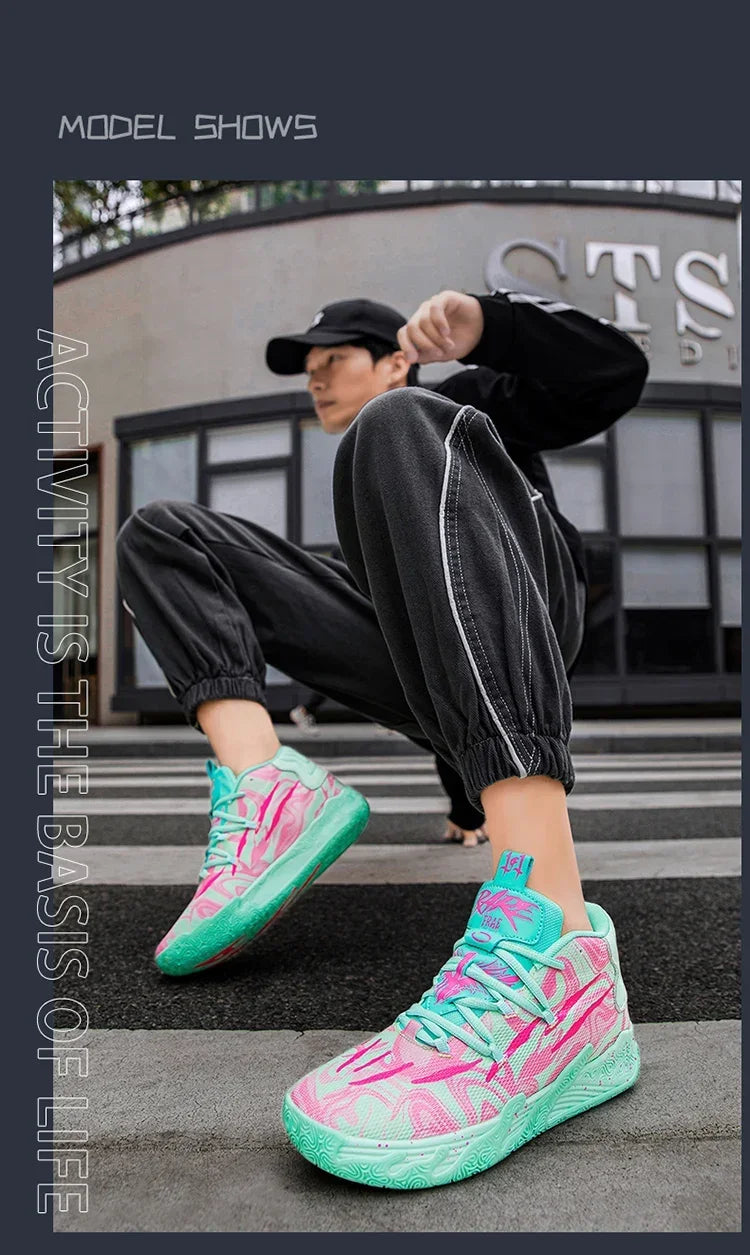 2025 New Men's Sneakers Breathable Comfortable Mens Basketball Shoes Wear-resistant Non-slip Couple's Sports Shoes Tenis