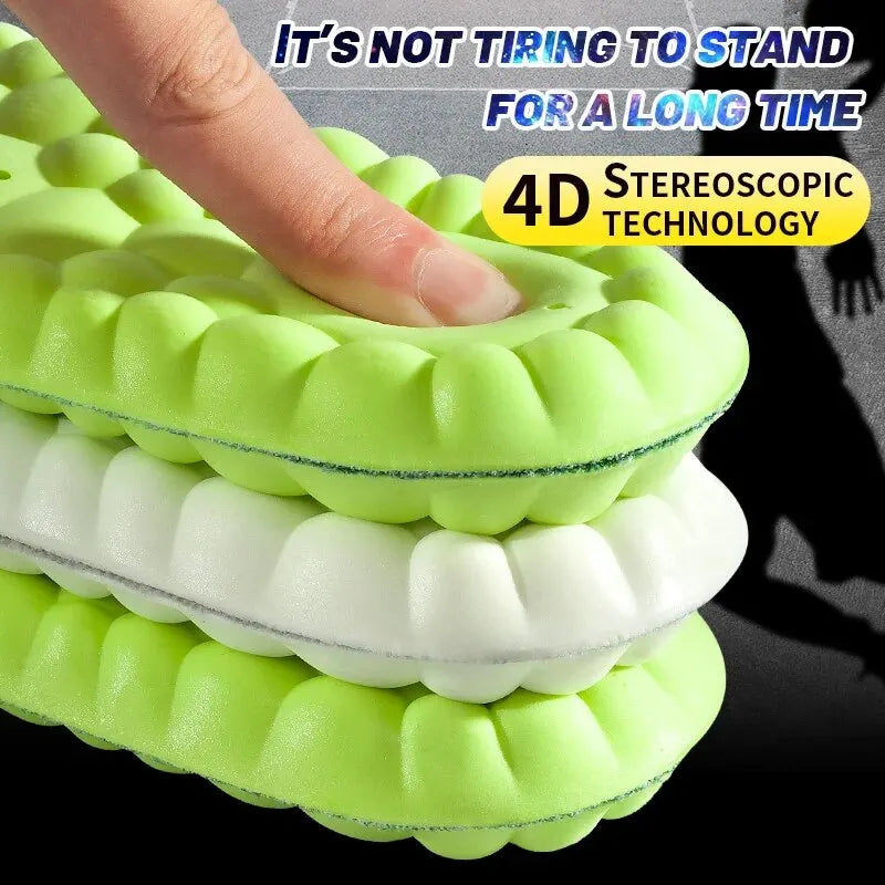 1 Pair Sport Insoles – PU Foam, Shock-Resistant, Breathable & Antibacterial Cushion Inserts