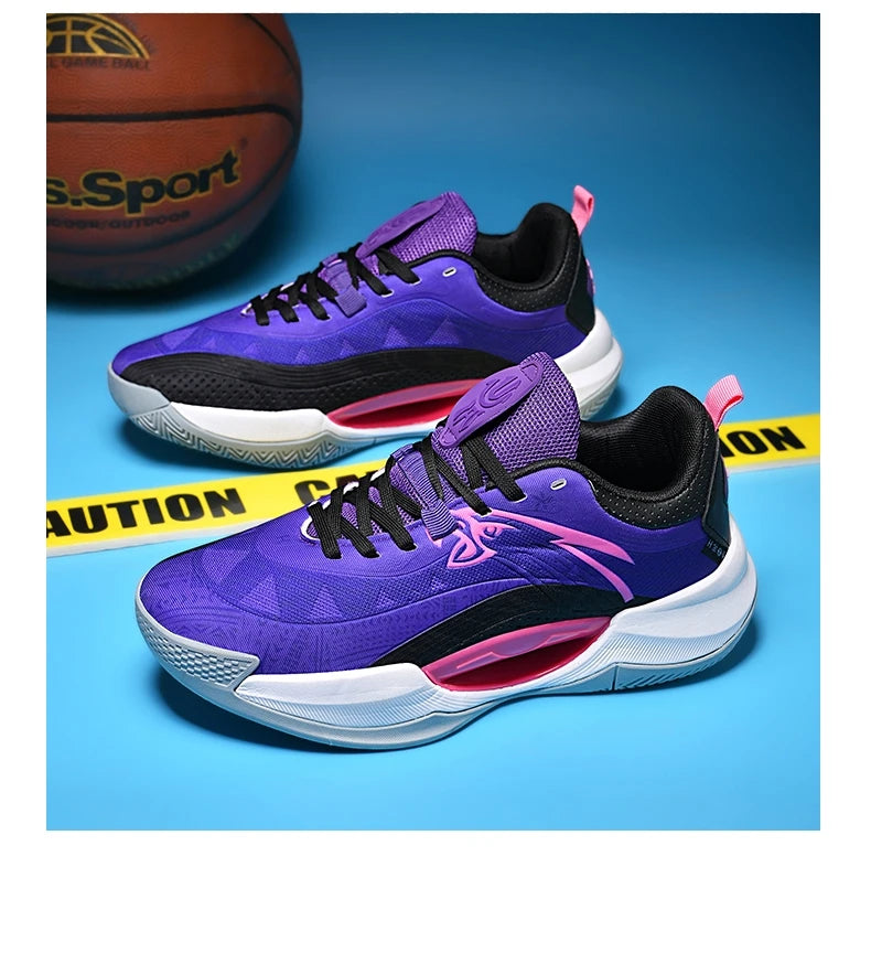 Reflective Basketball Shoes Original Shoes Basketball Sneakers Outdoor Rubber Anti Slip Sports Training Shoes Male