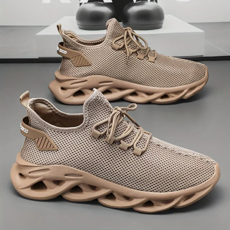 New Men Running Shoes Jogging Fashion Casual Walking Leisure Loafers Lace-up Breathable Brand Outdoor Comfortable Sneakers Blade