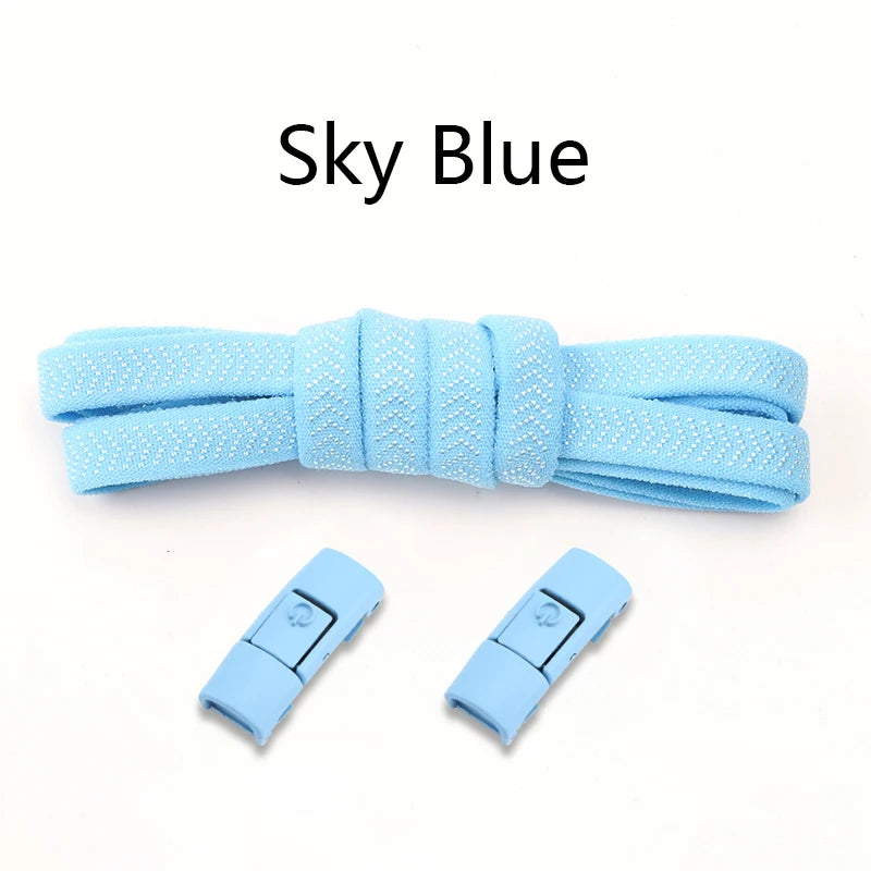 20 Colors Elastic Shoe Laces Without Ties For Sneaker Flats Shoelaces Press Metal lock Lazy Shoelace Casual Shoes Accessories
