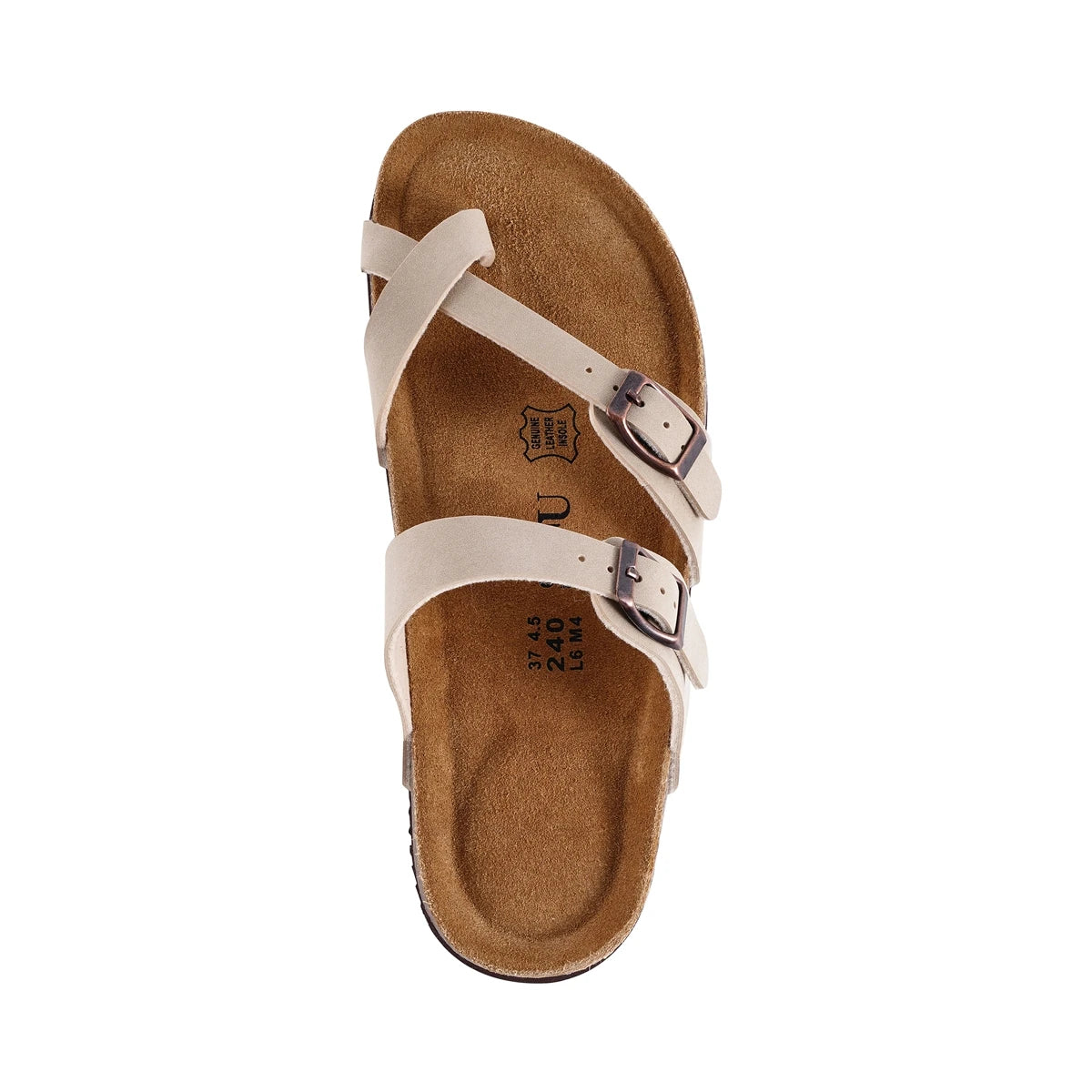 Slippers Summer Classic Buckle Breathable Outdoor Casual Flip Flops Soft Footbed Leather Sandals