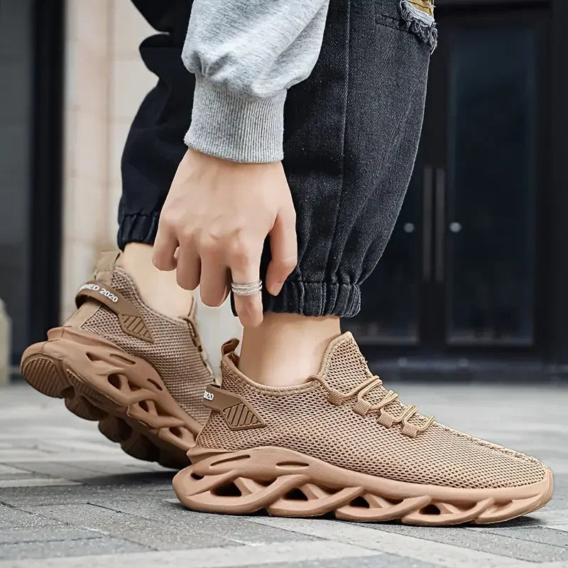 New Men Running Shoes Jogging Fashion Casual Walking Leisure Loafers Lace-up Breathable Brand Outdoor Comfortable Sneakers Blade