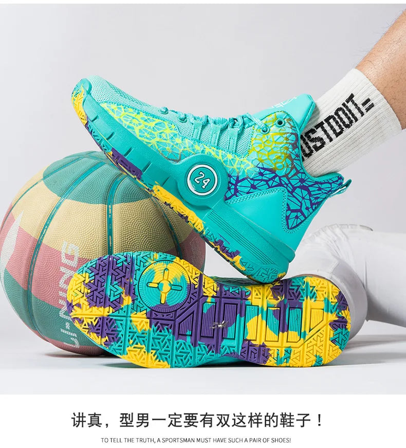 Men Professional Basketball Shoes Kids Men's Cushioning Light Basketball Sneakers Women Mesh Breathable Outdoor Sports Shoes