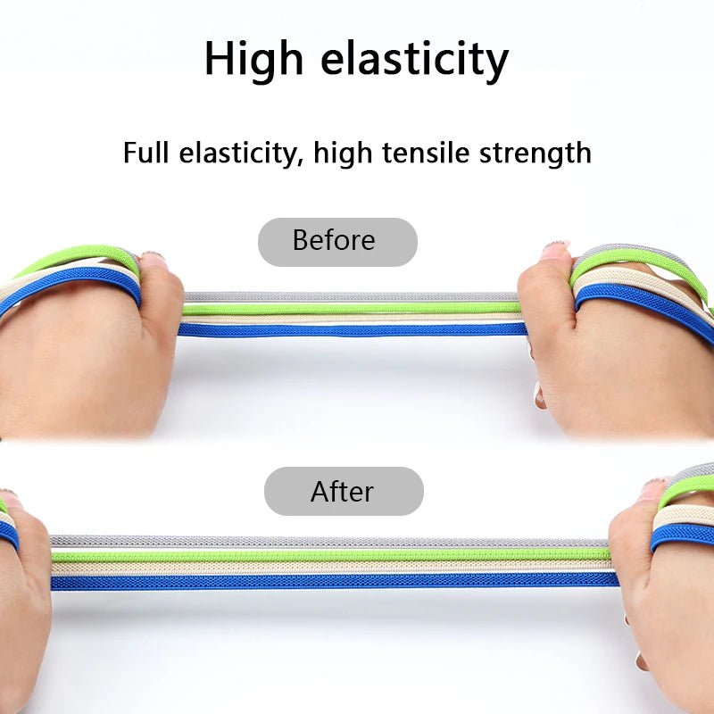 4Pcs No Tie Shoelaces Metal Buckles Elastic for Sneakers One Size Fits All Adult Quick Laces Lazy Sport Rubber Shoestrings