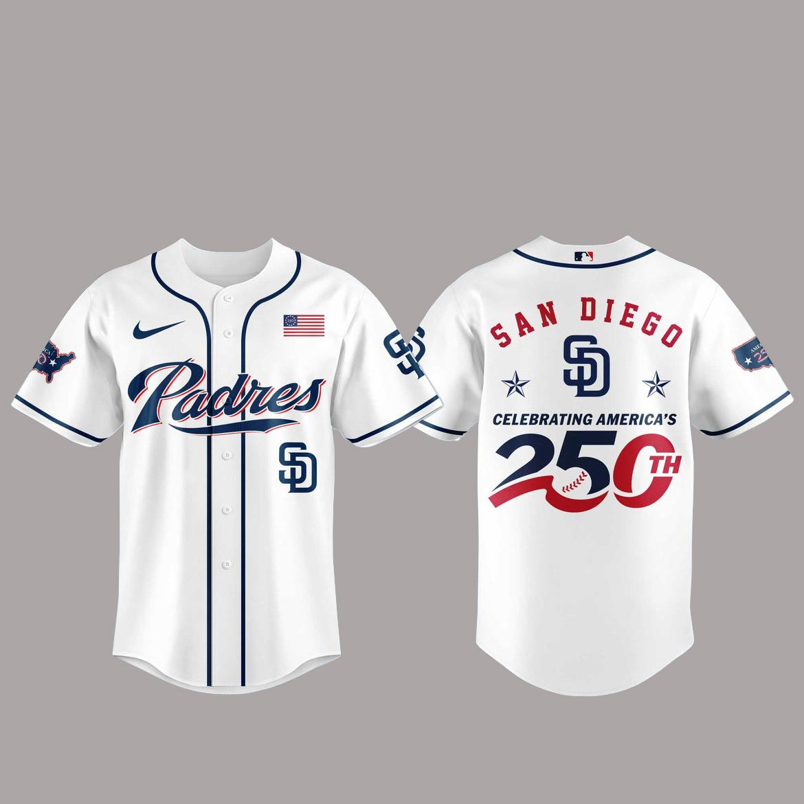 San Diego Padres America 250th Anniversary Of USA 2026 Baseball Jersey