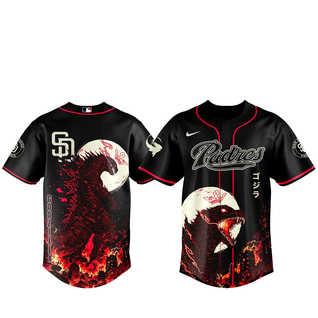 San Diego Padres x Godzilla Minus Zero Baseball Jersey