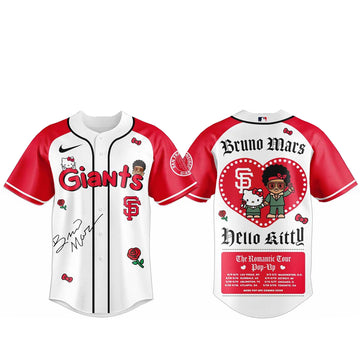 San Francisco Giants Bruno Mars x Hello Kitty 2026 The Romantic Tour Baseball Jersey