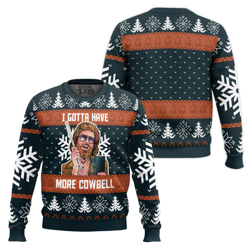 Saturday Night Live I Gotta Have More Cowbell Ugly Christmas Sweater