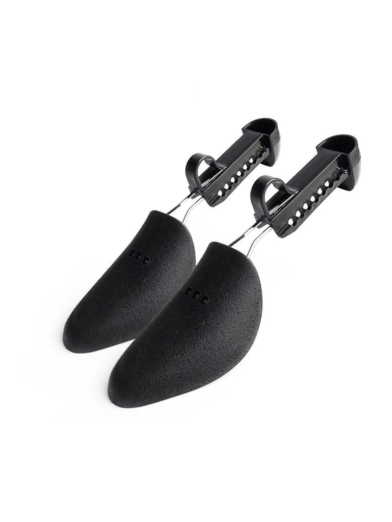 1pair Unisex Black Adjustable Plastic Shoe Trees, Pu Leather Shoe Lasts, Sports Shoe Shapers, Shoe Stretchers, Shoe Covers.