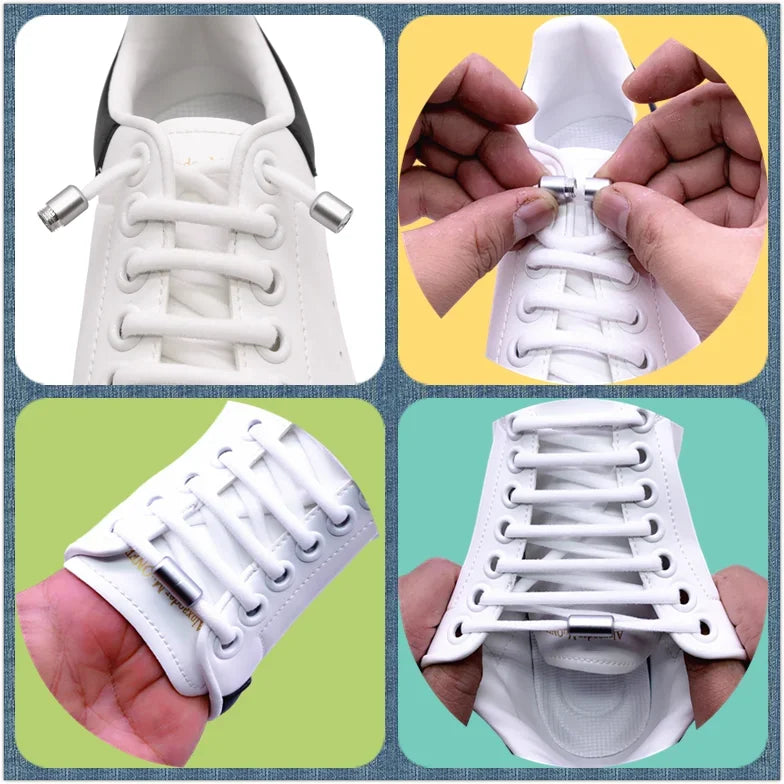 1Pair Elastic Lazy Shoelaces No Tie Shoe Laces Sneakers Flats Shoelaces for Adult Quick Shoelace Fit All Shoes