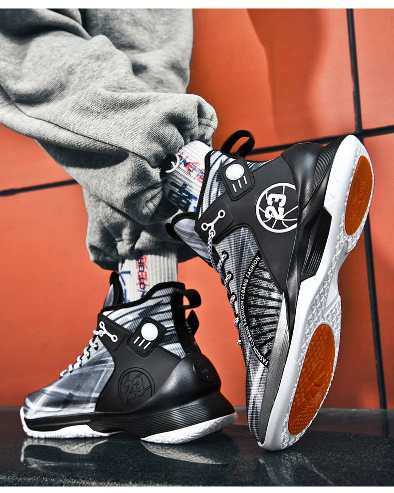 Men’s Fashion Basketball Shoes – Breathable, Non-Slip Running Sneakers