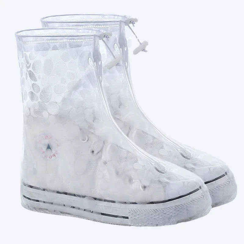 1 Pair Waterproof Shoe Cover Silicone Sport Rain Boot Cover with Layer Non-slip Material Wear-resistant Thick Shoes Cover Unisex