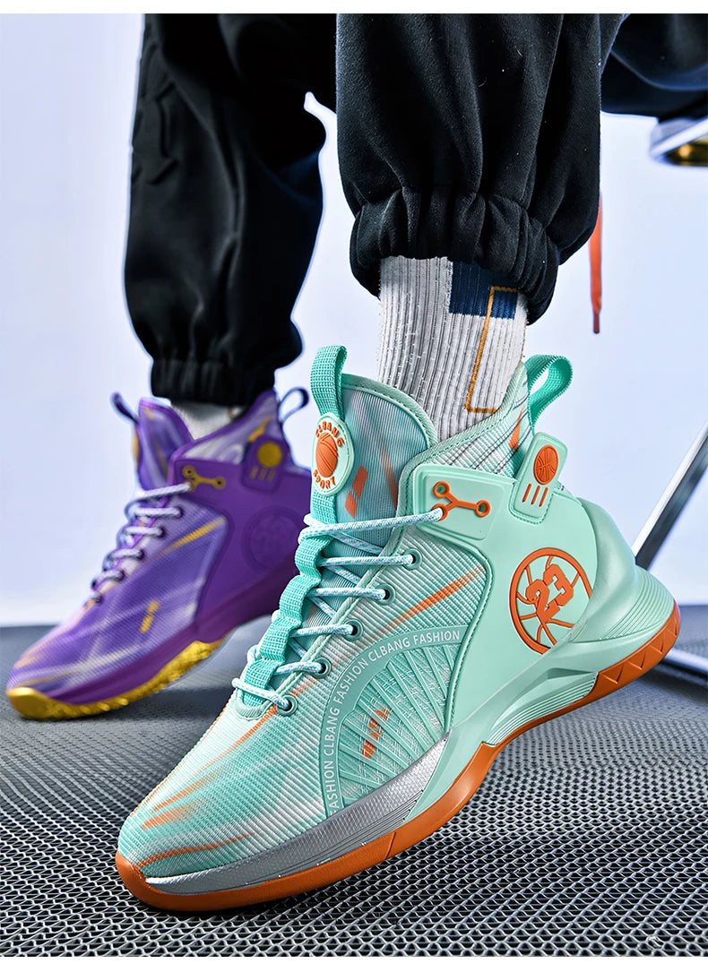 Men’s Fashion Basketball Shoes – Breathable, Non-Slip Running Sneakers