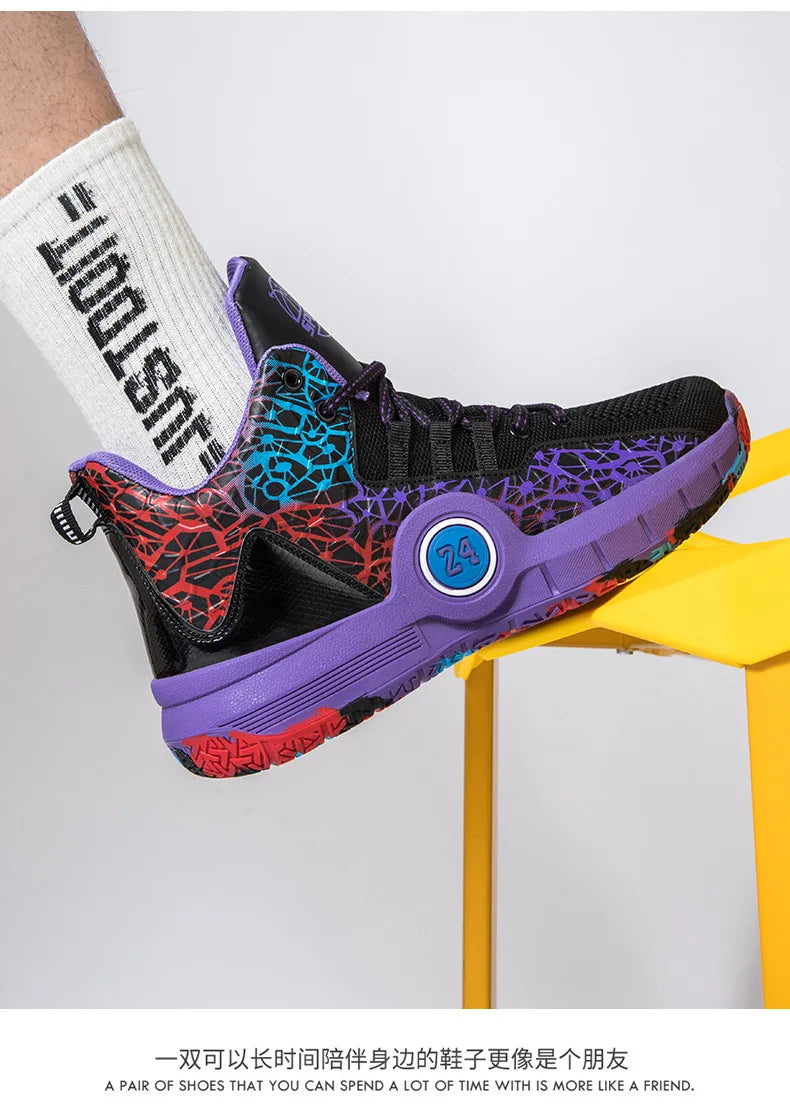Men Professional Basketball Shoes Kids Men's Cushioning Light Basketball Sneakers Women Mesh Breathable Outdoor Sports Shoes