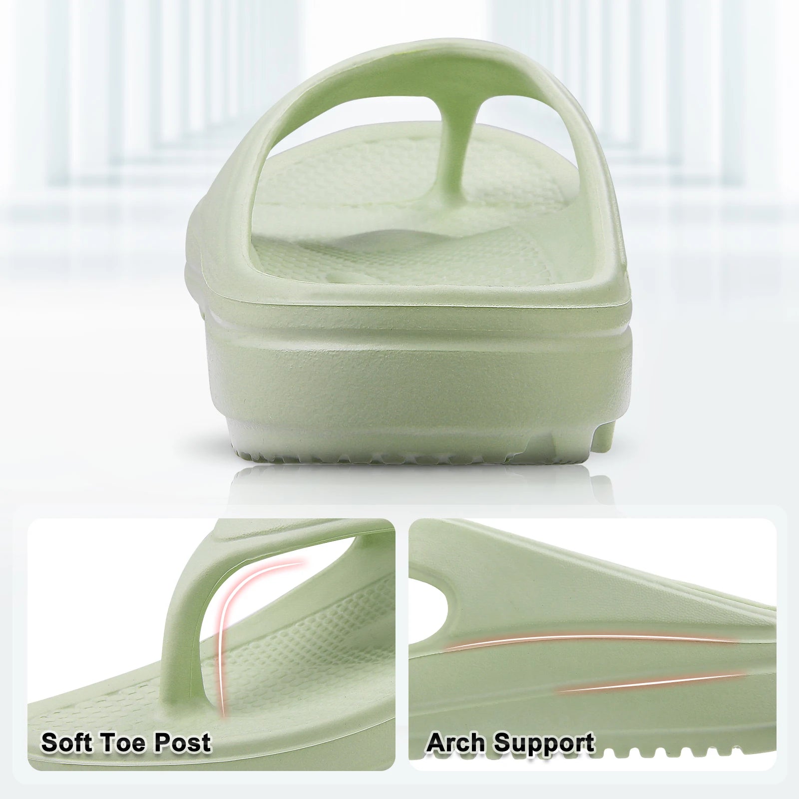 Crestar Thick Sole Flip-Flops – Soft Non-Slip Sandals for Men & Women, Summer Beach, Shower & Yoga Use