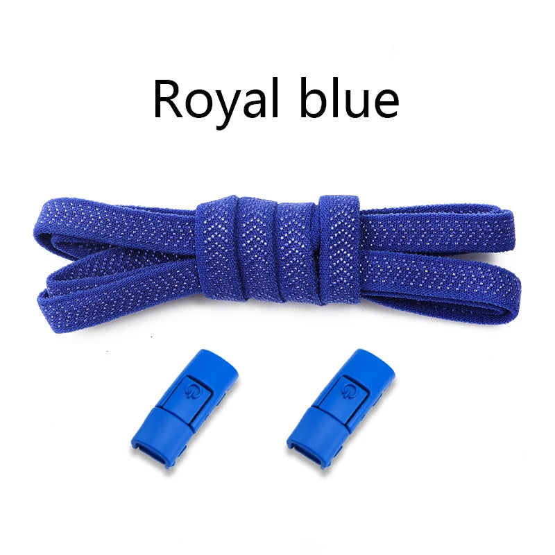 20 Colors Elastic Shoe Laces Without Ties For Sneaker Flats Shoelaces Press Metal lock Lazy Shoelace Casual Shoes Accessories