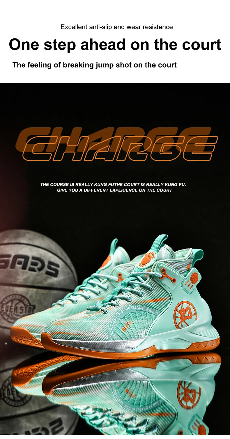 Men’s Fashion Basketball Shoes – Breathable, Non-Slip Running Sneakers