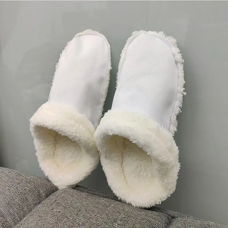 1 Pair Winter Warm Plush Insoles Inserts Removable Plush Liner Shoes Insoles Furry Sleeve For Clogs Slippers Lined Shoes Cover