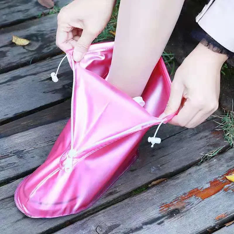 1 Pair Shoes Cover Rain Waterproof  Rain Boots Non-slip Wear-resistant Men Women's Strong Durable Snow and Dirt Proof Boot Cover