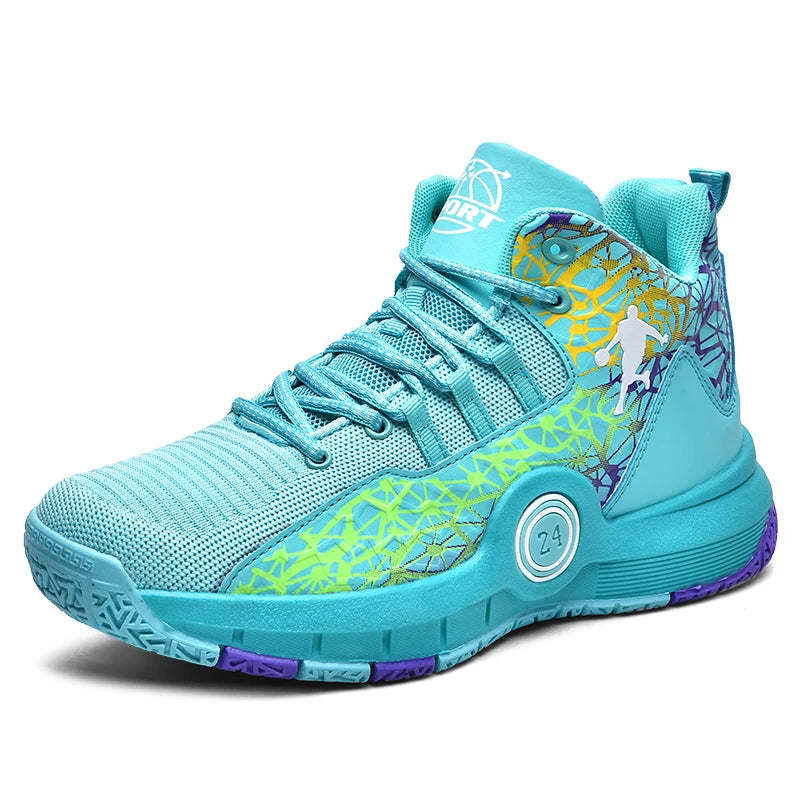 Basketball Shoes Men Field Training Non-slip High-top Luxyry Design Mesh Breathable Sneakers Pro Basketball Boots