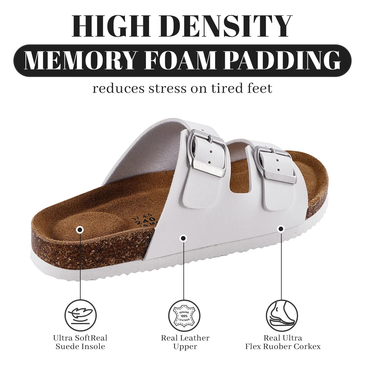 New Summer Women's Slippers Fashion Birkenstocks Women Cork Slipper Casual Beach Double Buckle Non-slip Slides