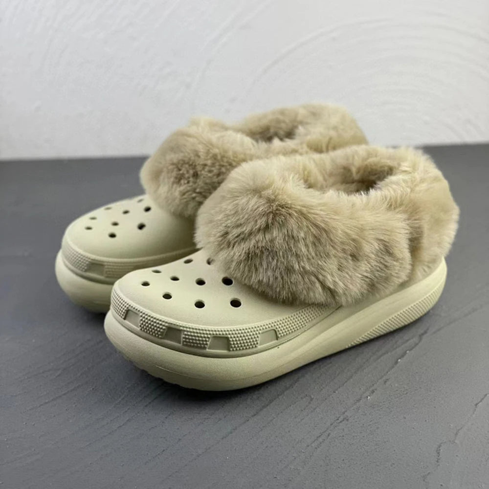 1 Pair Winter Warm Plush Insoles Inserts Removable Plush Liner Shoes Insoles Furry Sleeve For Clogs Slippers Lined Shoes Cover