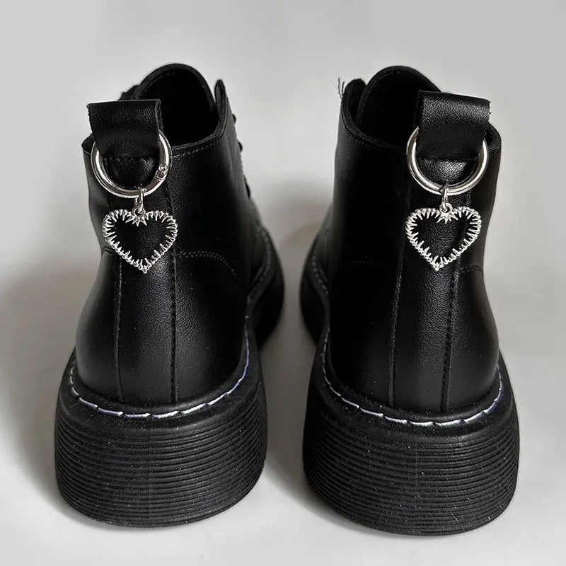 2PCS Hollow Big Stars Hearts Pendant Martin Boots Shoes Buckles Decoration Metal Snap Hook Shoes Accessories Y2K Party Jewelry