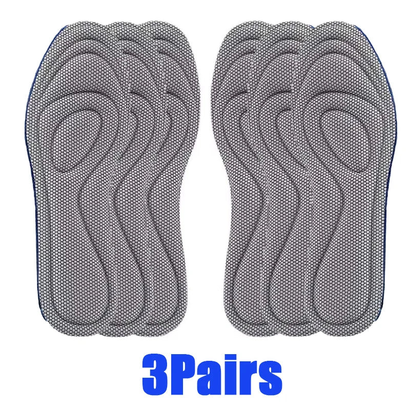 Memory Foam Insoles for Shoes Men Women Nano Antibacterial Massage Sport Insole Feet Orthopedic Cushion Running Shoe Sole