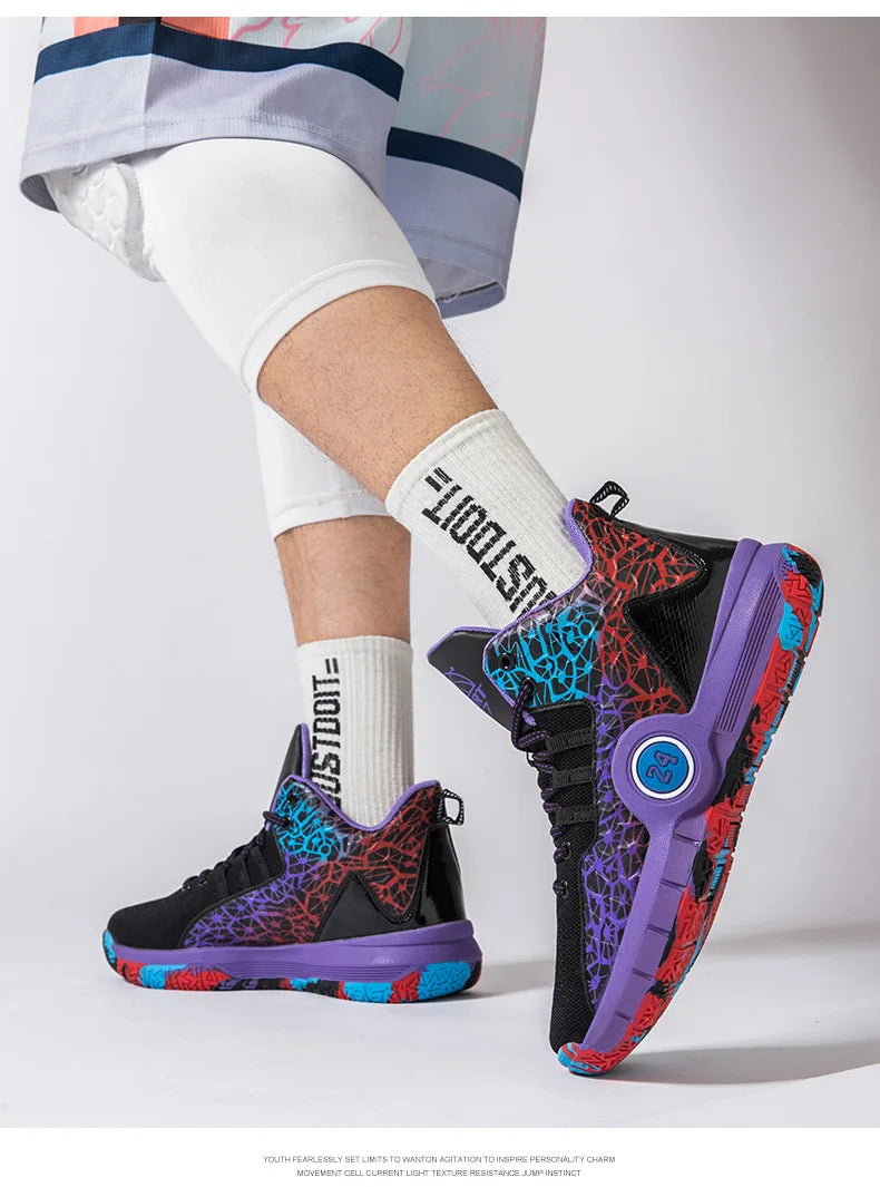 Men Professional Basketball Shoes Kids Men's Cushioning Light Basketball Sneakers Women Mesh Breathable Outdoor Sports Shoes