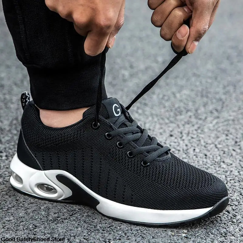 Steel Toe Safety Shoes Men Women Security Protection Work Shoes Lightweight Safety Boots Air Cushion Indestructible Shoes