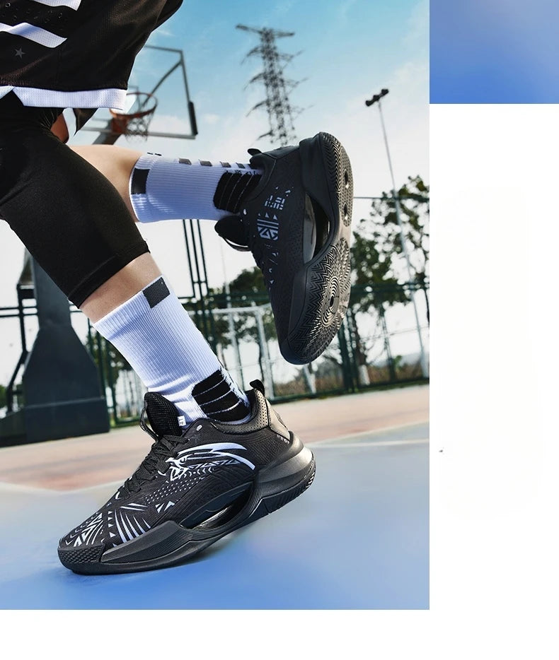 Reflective Basketball Shoes Original Shoes Basketball Sneakers Outdoor Rubber Anti Slip Sports Training Shoes Male
