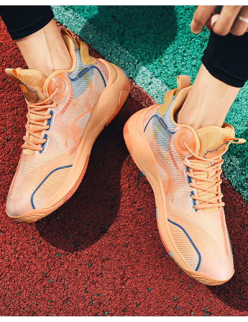 Men’s Mid Basketball Shoes – Non-Slip, Cushioned Outdoor Workout Sneakers