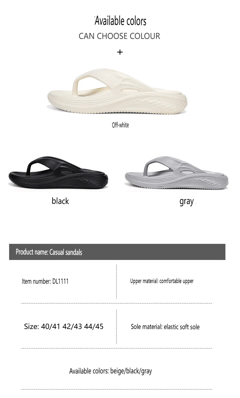 2025 New Beach Shoes for Men Women Summer Soft House Sandals Arch Support Recovery Flip Flops Comfort Orthopedic Slides