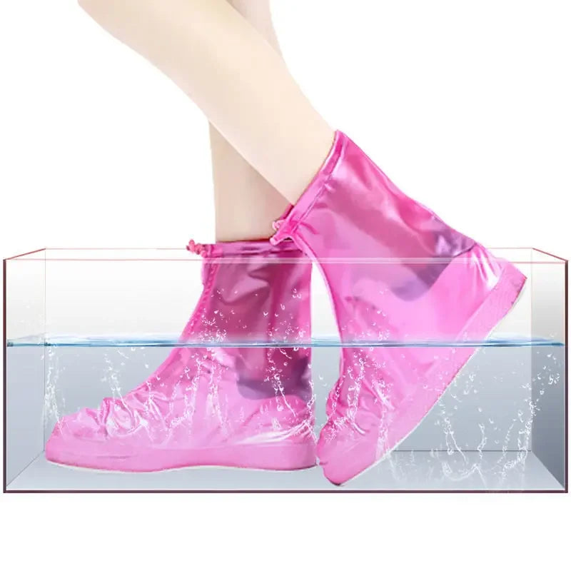 1 Pair Shoes Cover Rain Waterproof  Rain Boots Non-slip Wear-resistant Men Women's Strong Durable Snow and Dirt Proof Boot Cover