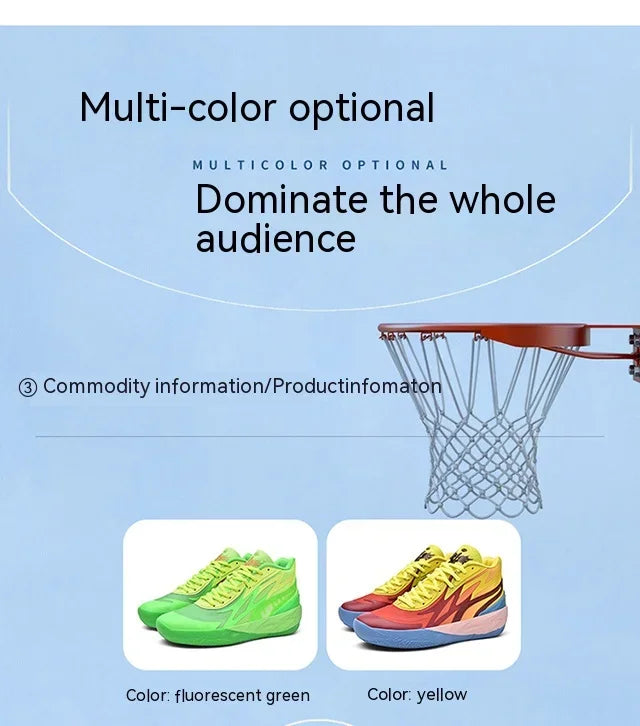 Lamelo Ball 2 Generation Basketball Shoes Actual Combat Non-slip New Sports Shoes for Men and Women