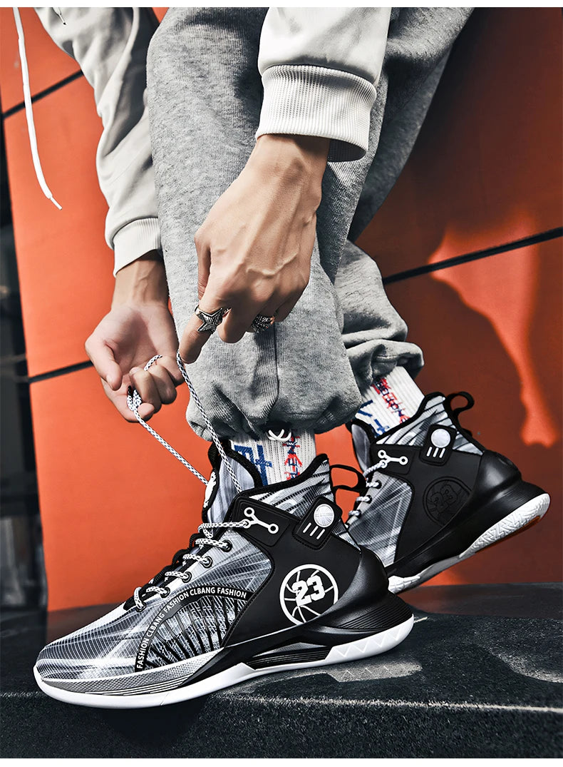 Men’s Fashion Basketball Shoes – Breathable, Non-Slip Running Sneakers