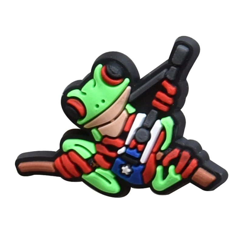 Frog Shoe Charms for Crocs Sandals Women Clogs Pins Shoe Decorations Accessory Men Badges Boys Girls Kids Shoes Accessories