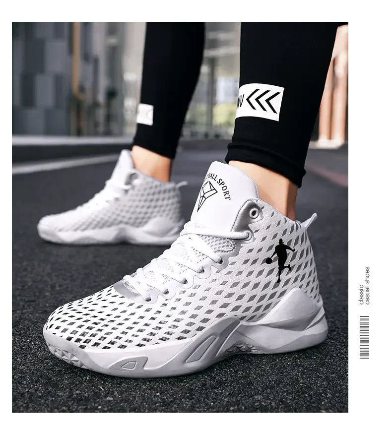 Men’s High-Top Basketball Sneakers – Fashion Street Sport Shoes