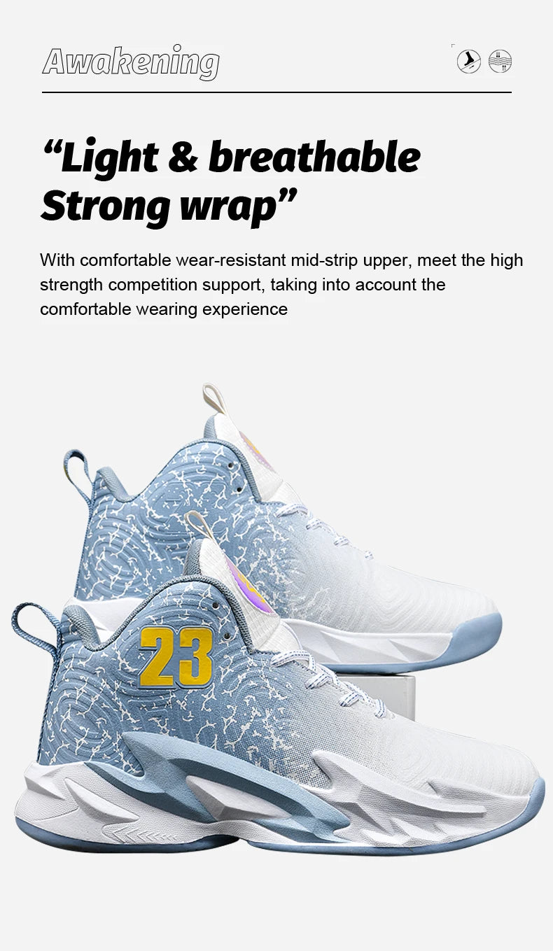 Men’s Basketball Shoes – Breathable, Non-Slip Outdoor Fashion Unisex Sneakers