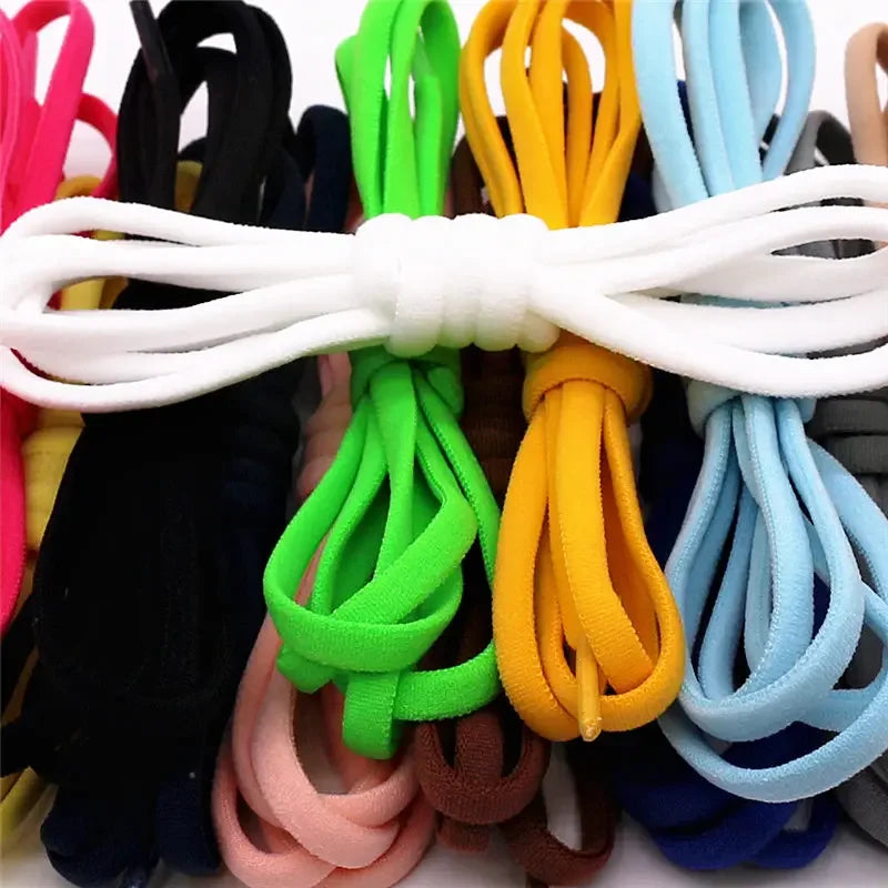 1Pair Elastic Lazy Shoelaces No Tie Shoe Laces Sneakers Flats Shoelaces for Adult Quick Shoelace Fit All Shoes