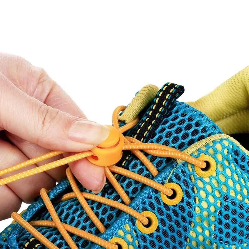 1 Pair 22 Colors Elastic Shoelaces Round Locking No Tie Shoe Laces  Adult Quick Lazy Laces Rubber Sneakers Shoelace T1