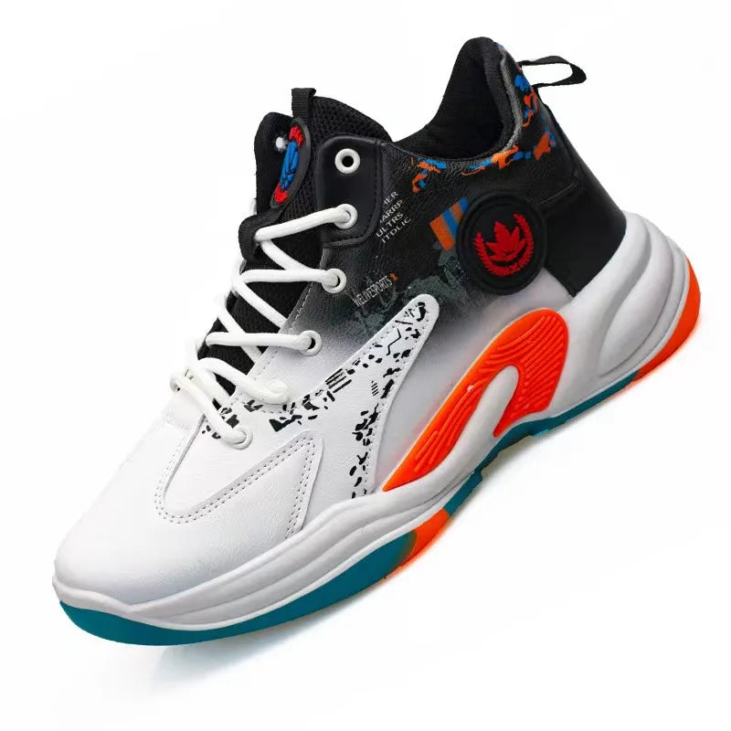 Men’s High-Top Basketball Shoes – Breathable Outdoor Sport Sneakers