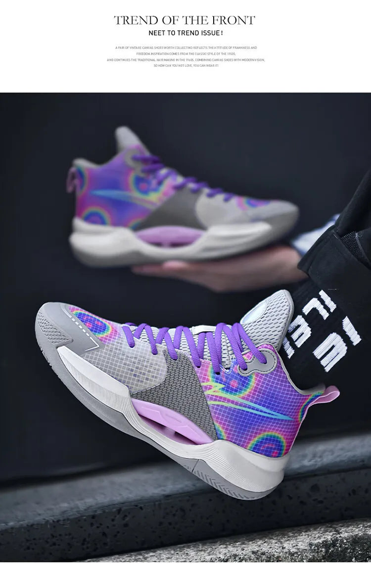 2025 New Men'S And Women'S Air Casual, Comfortable And Breathable Sports Basketball Shoes, High-Top Running Shoes