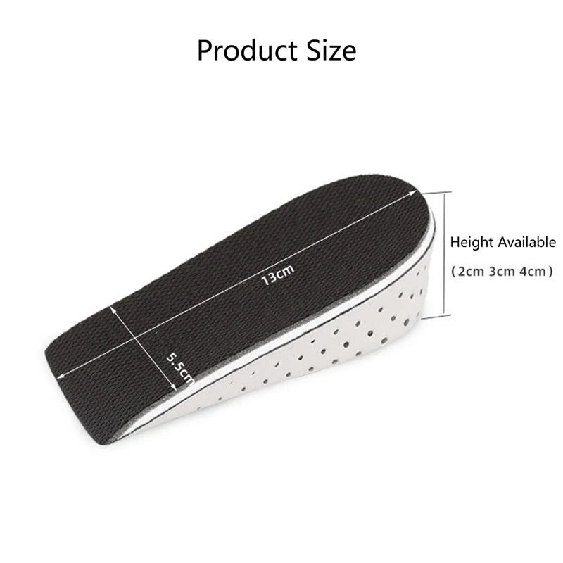 2-4cm Memory Foam Insoles for Shoes Men Height Increase Templates Breathable Sweat-absorbent Insoles for Feet Running Accessorie