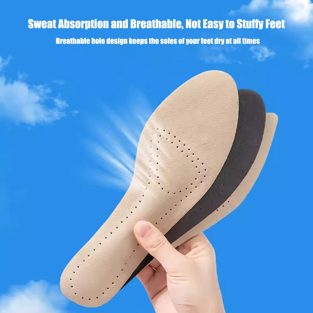 Leather Self-adhesive Insoles for Women High-heels Sandals Anti Slip Breathable and Sweat-absorbent Shoe Pad Adhesive Stickers