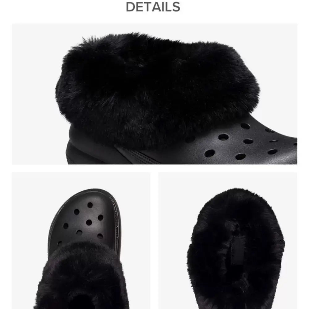 Pair Hole Shoes Plush Liner Winter Warm Inserts for Slippers Shoe Covers Soft Thickened Fur Lining Detachable Shoe Pads